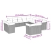 Set sofás de jardín con cojines 13 piezas ratán sintético gris