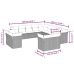 Set sofás de jardín con cojines 13 piezas ratán sintético gris