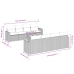 Set de sofás de jardín 9 pzas con cojines ratán sintético beige