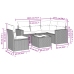 Set de muebles de jardín 6 pzas y cojines ratán sintético gris