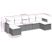 Set sofás de jardín 7 piezas y cojines ratán sintético beige