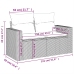 Set muebles jardín 9 pzas y cojines ratán sintético gris claro