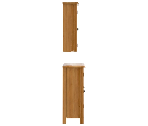 Conjunto de muebles de baño 4 piezas madera maciza de pino