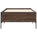 Estructura cama madera ingeniería metal marrón roble 100x200 cm