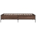 Estructura cama madera ingeniería metal marrón roble 100x200 cm