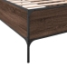 Estructura cama madera ingeniería metal marrón roble 100x200 cm