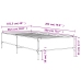 Estructura cama madera ingeniería metal marrón roble 100x200 cm