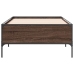 Estructura cama madera ingeniería metal roble marrón 90x200 cm