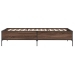 Estructura cama madera ingeniería metal roble marrón 90x200 cm
