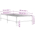 Estructura cama madera ingeniería metal roble marrón 90x200 cm