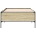 Estructura cama madera ingeniería metal roble Sonoma 90x190 cm