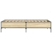 Estructura cama madera ingeniería metal roble Sonoma 90x190 cm