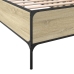 Estructura cama madera ingeniería metal roble Sonoma 90x190 cm