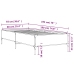 Estructura cama madera ingeniería metal roble Sonoma 90x190 cm