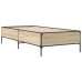 Estructura cama madera ingeniería metal roble Sonoma 75x190 cm