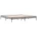 Estructura cama madera ingeniería metal gris Sonoma 180x200 cm