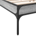 Estructura cama madera ingeniería metal gris Sonoma 180x200 cm