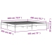 Estructura cama madera ingeniería metal gris Sonoma 180x200 cm