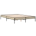 Estructura cama madera ingeniería metal roble Sonoma 160x200 cm