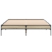 Estructura cama madera ingeniería metal roble Sonoma 160x200 cm