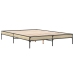 Estructura cama madera ingeniería metal roble Sonoma 160x200 cm