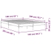 Estructura cama madera ingeniería metal roble Sonoma 160x200 cm