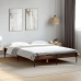 Estructura cama madera ingeniería metal marrón roble 160x200 cm