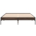 Estructura cama madera ingeniería metal marrón roble 160x200 cm