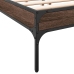 Estructura cama madera ingeniería metal marrón roble 160x200 cm