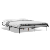 Estructura cama madera ingeniería metal gris Sonoma 150x200 cm