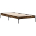 Estructura cama madera ingeniería metal roble humo 100x200 cm