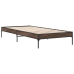 Estructura cama madera ingeniería metal marrón roble 100x200 cm