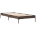 Estructura cama madera ingeniería metal marrón roble 100x200 cm