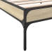 Estructura cama madera ingeniería metal roble Sonoma 90x200 cm