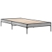 Estructura cama madera ingeniería metal gris Sonoma 90x200 cm