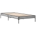 Estructura cama madera ingeniería metal gris Sonoma 90x200 cm