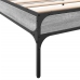 Estructura cama madera ingeniería metal gris Sonoma 90x200 cm