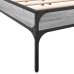 Estructura cama madera ingeniería metal gris Sonoma 140x190 cm