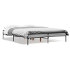 Estructura cama madera ingeniería metal gris Sonoma 140x190 cm