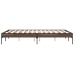 Estructura cama madera ingeniería metal marrón roble 140x190 cm