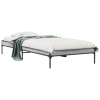 Estructura cama madera ingeniería metal gris Sonoma 90x190 cm