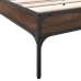 Estructura cama madera ingeniería metal marrón roble 90x190 cm