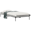 Estructura cama madera ingeniería metal gris Sonoma 75x190 cm