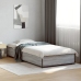 Estructura cama madera ingeniería metal gris Sonoma 100x200 cm