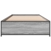 Estructura cama madera ingeniería metal gris Sonoma 100x200 cm
