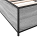 Estructura cama madera ingeniería metal gris Sonoma 100x200 cm