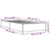 Estructura cama madera ingeniería metal gris Sonoma 100x200 cm