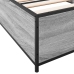 Estructura cama madera ingeniería metal gris Sonoma 90x200 cm