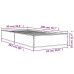 Estructura cama madera ingeniería metal roble marrón 90x200 cm