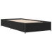 Estructura de cama madera de ingeniería y metal negra 75x190 cm